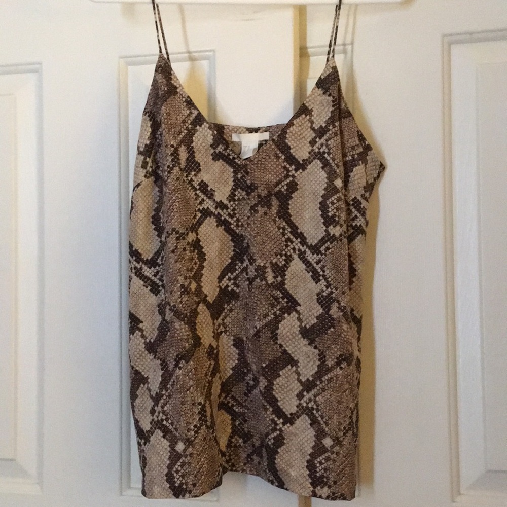 Snake print sleeveless top